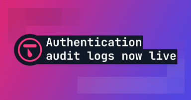 Authentication audit logs now available