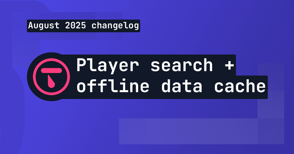 Changelog: Player search, improved filtering and offline player cache