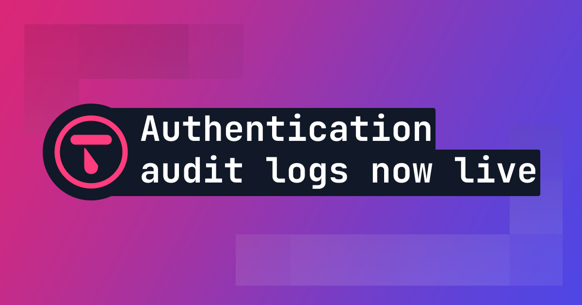 Authentication audit logs now available