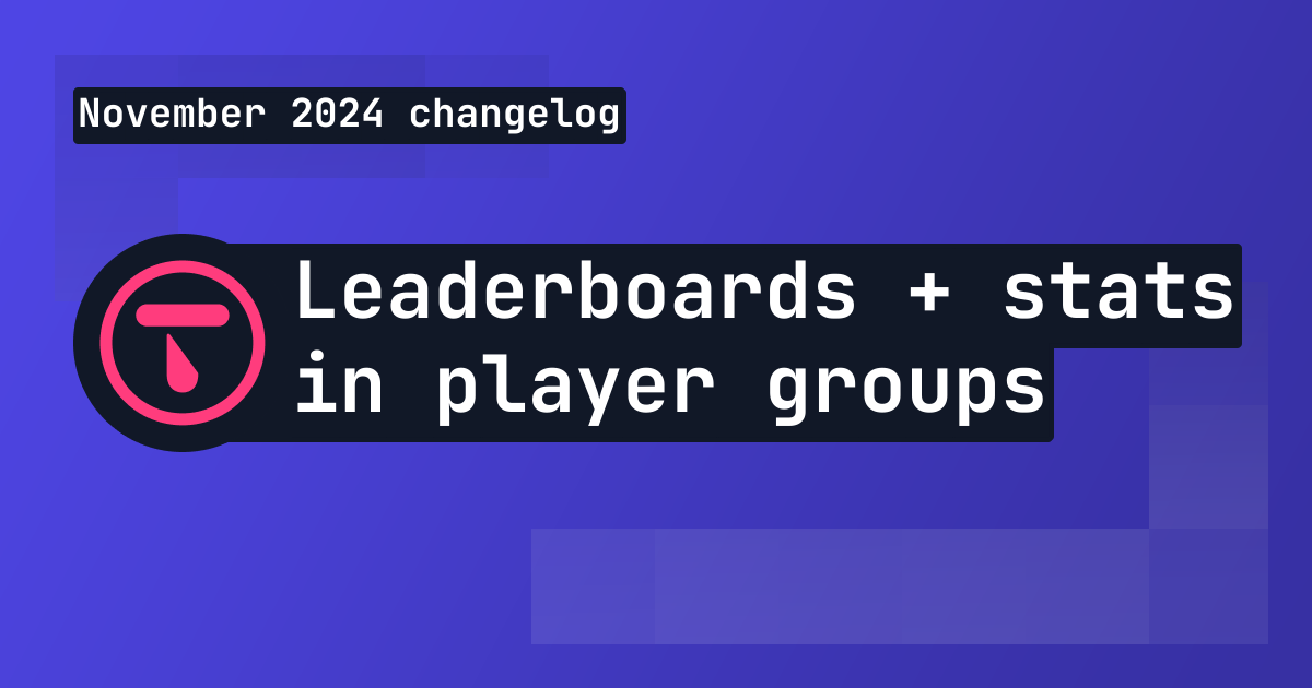 Changelog: New group filtering + interactive Playground